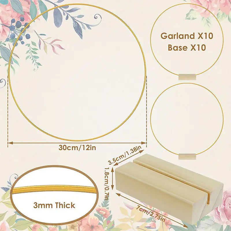 Create Centerpieces Instantly! LED Gold Wedding Hoop