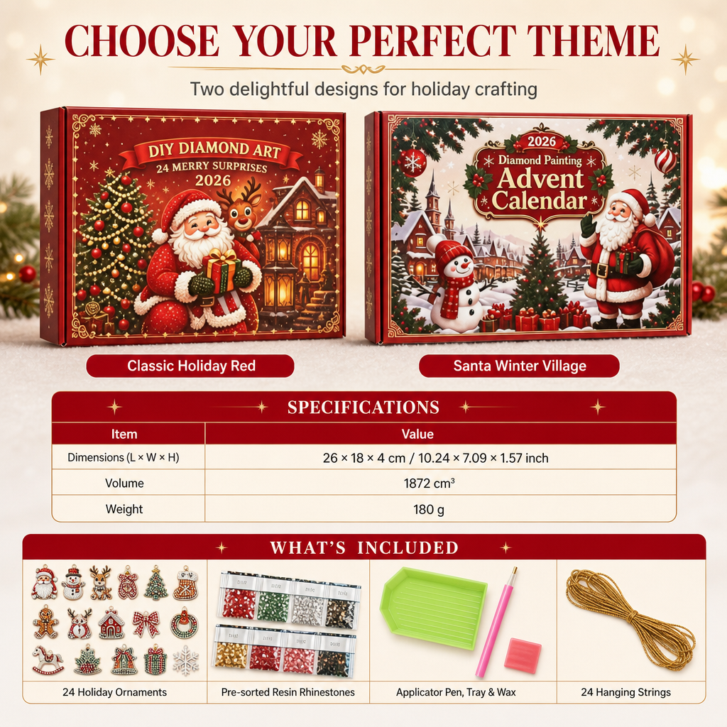 Count Down To Christmas Instantly! 24-Day DIY Ornament Kit