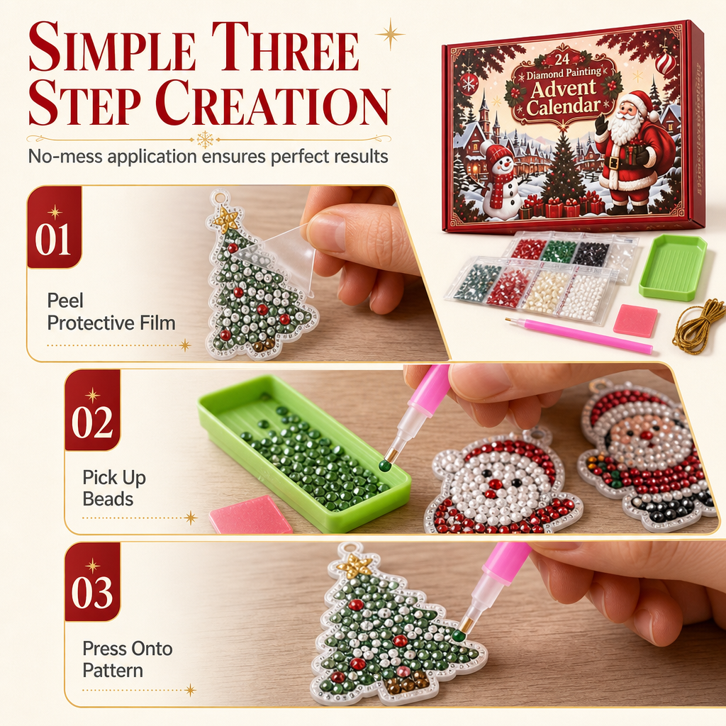 Count Down To Christmas Instantly! 24-Day DIY Ornament Kit