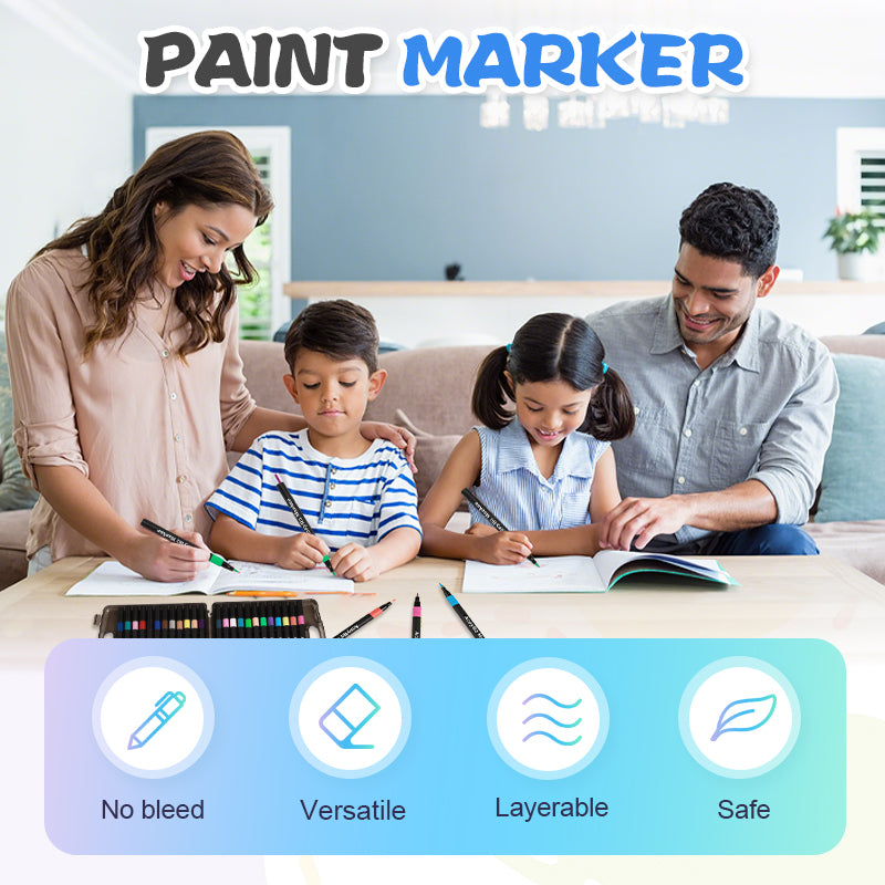 Paint On Any Surface Instantly! No-Bleed Acrylic Paint Markers