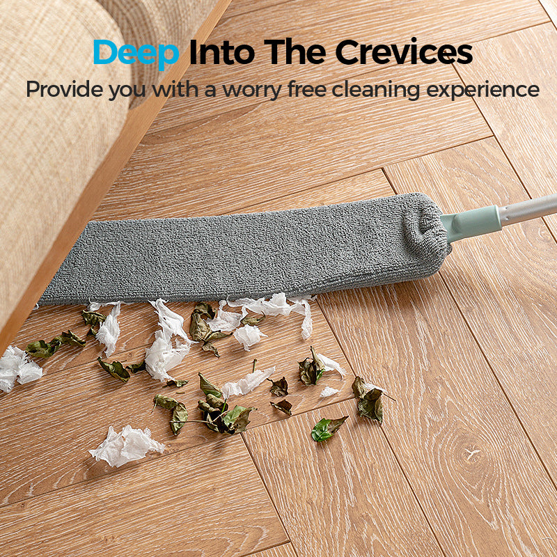 Clean Under Beds Instantly! Long-Handle Bendable Gap Duster