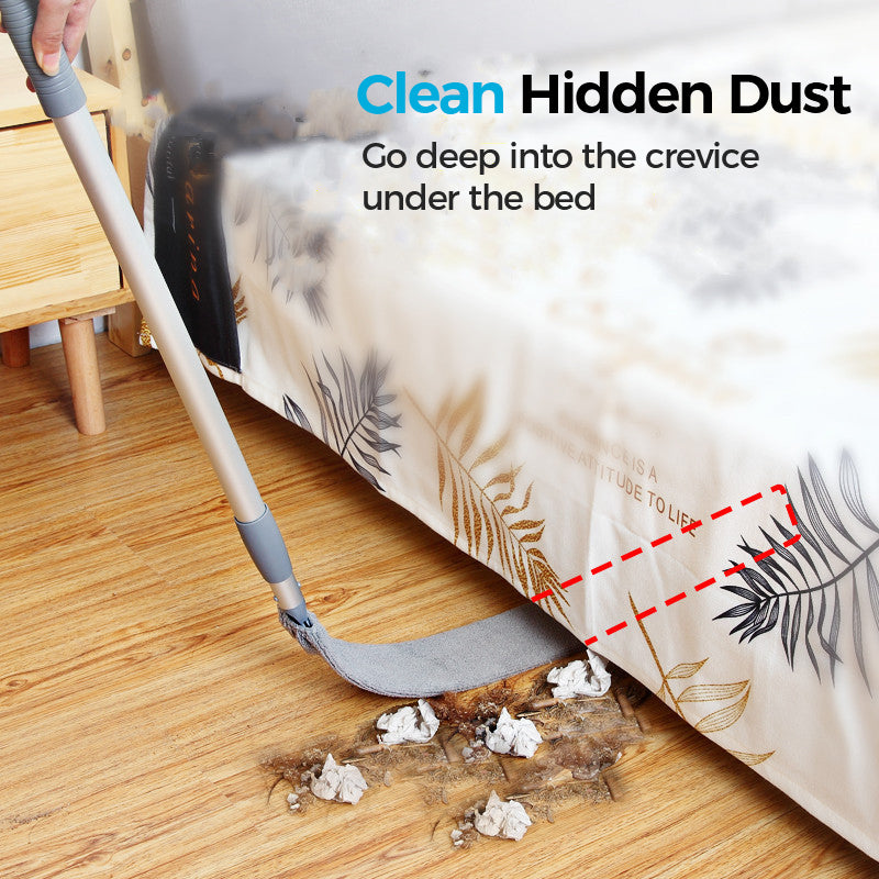 Clean Under Beds Instantly! Long-Handle Bendable Gap Duster