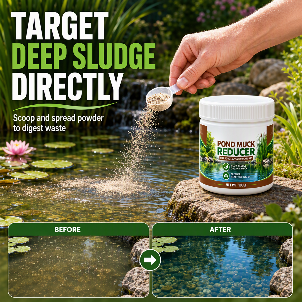 Clarify Pond Water Instantly! Natural Sludge Remover Powder