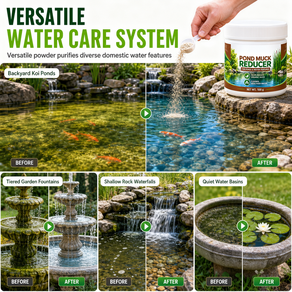 Clarify Pond Water Instantly! Natural Sludge Remover Powder