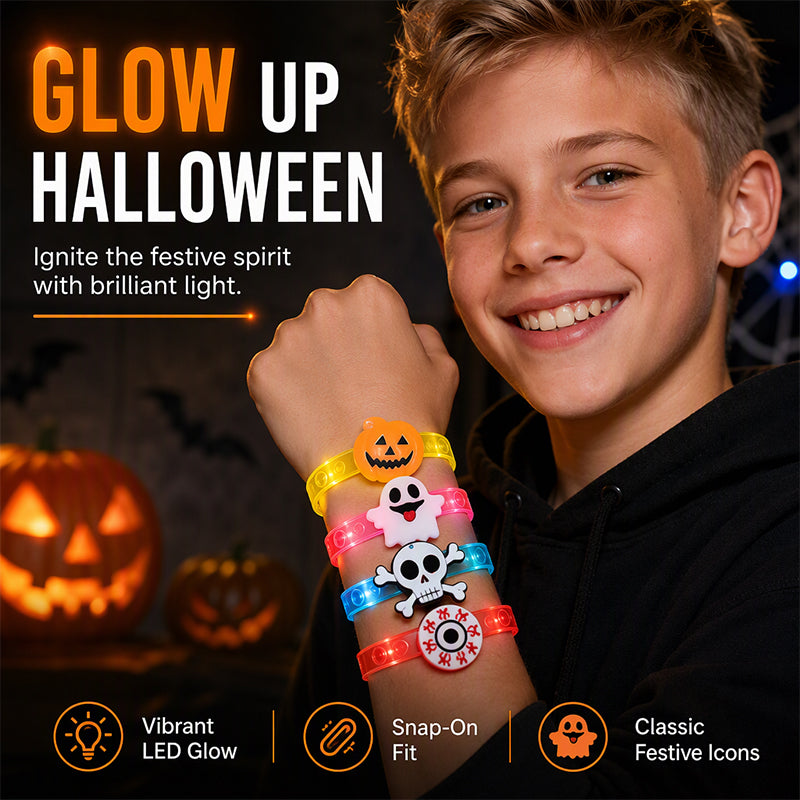 Glow At Parties Instantly! LED Halloween Bracelet