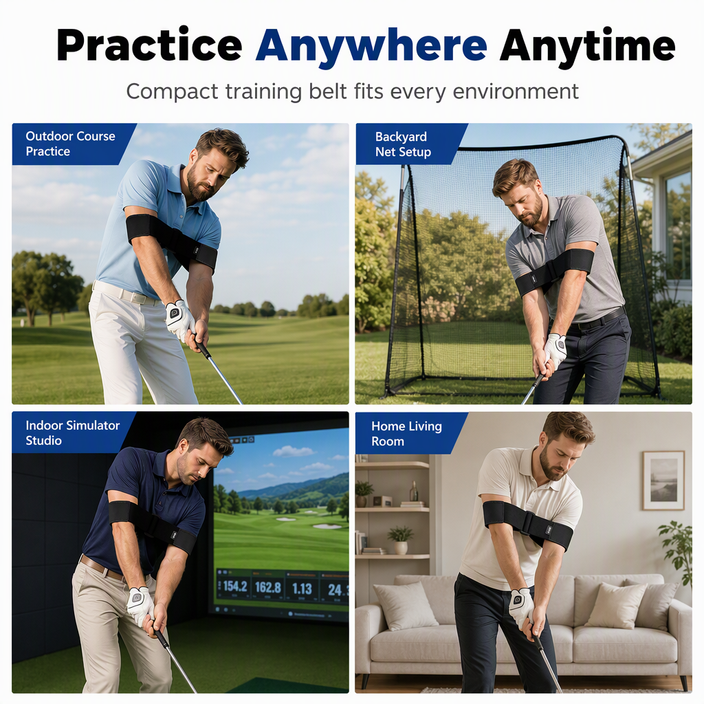 Lock Your Swing Instantly! Adjustable Golf Arm Connection Trainer