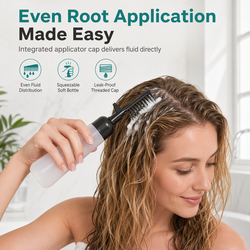 Apply Root Color Instantly! No-Mess Hair Dye Applicator Comb