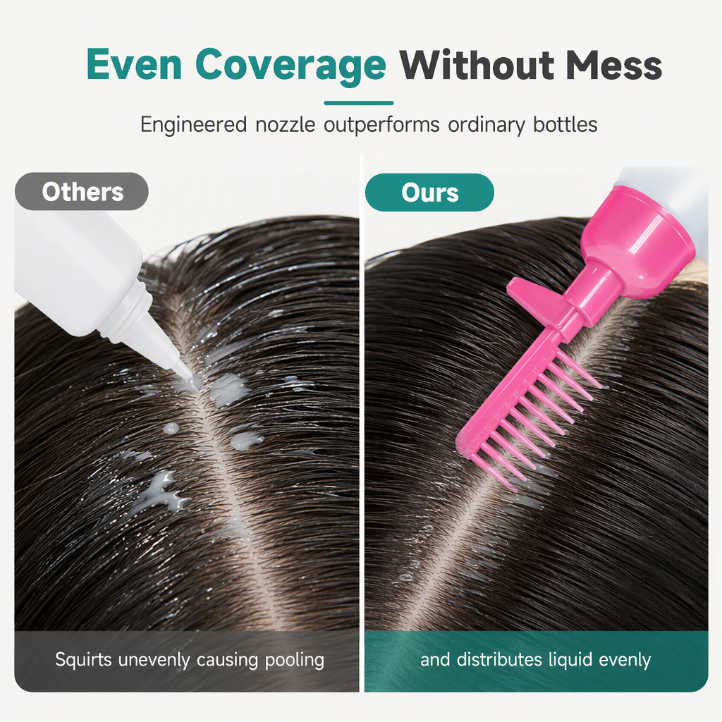 Apply Root Color Instantly! No-Mess Hair Dye Applicator Comb