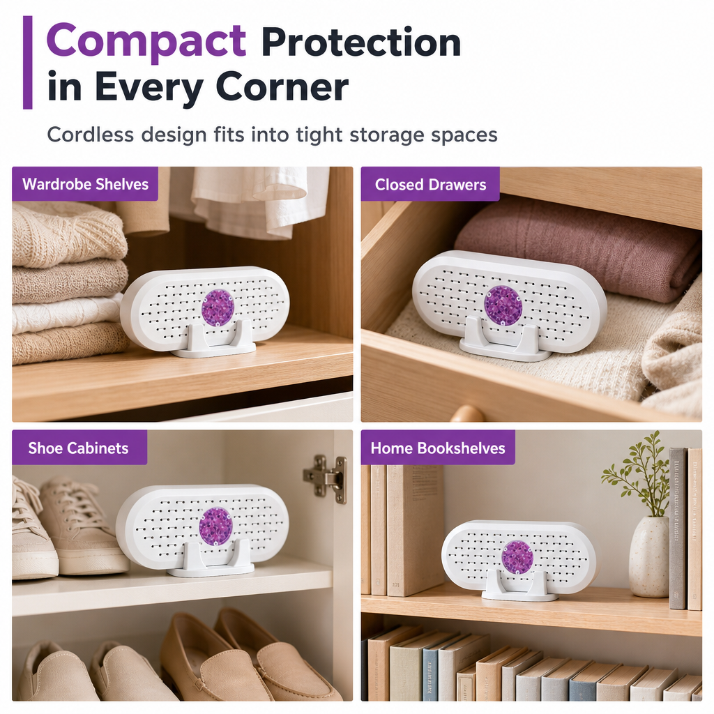Absorb Moisture Instantly! Reusable Mini Dehumidifier