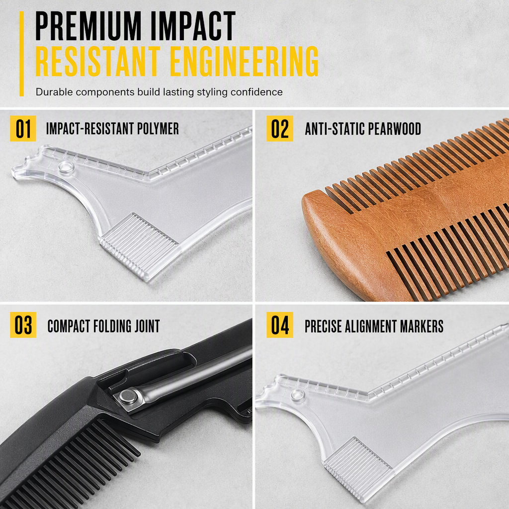 Shape a Perfect Beard Instantly! Symmetrical Beard Shaping Template