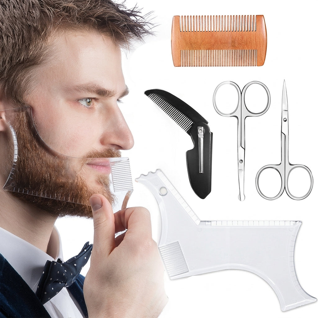 Shape a Perfect Beard Instantly! Symmetrical Beard Shaping Template
