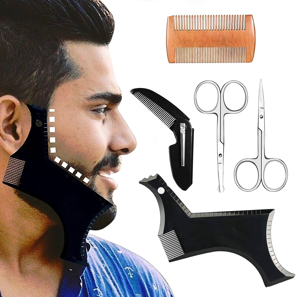 Shape a Perfect Beard Instantly! Symmetrical Beard Shaping Template