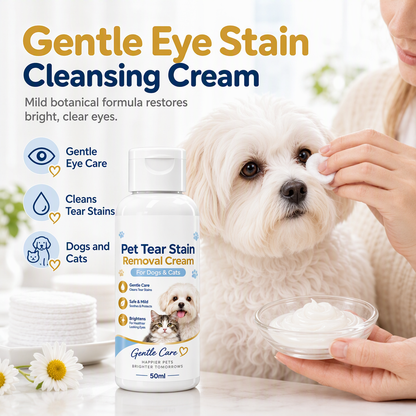 Remove Tear Stains Instantly! Gentle Pet Eye Cleansing Cream