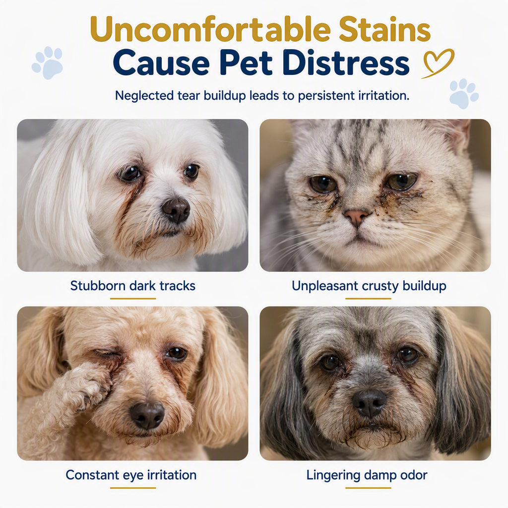Remove Tear Stains Instantly! Gentle Pet Eye Cleansing Cream