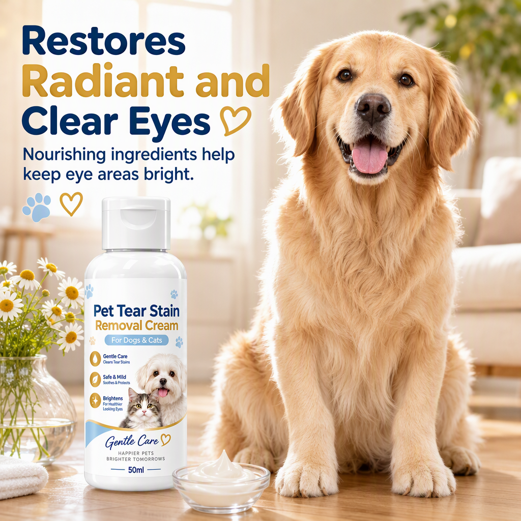 Remove Tear Stains Instantly! Gentle Pet Eye Cleansing Cream