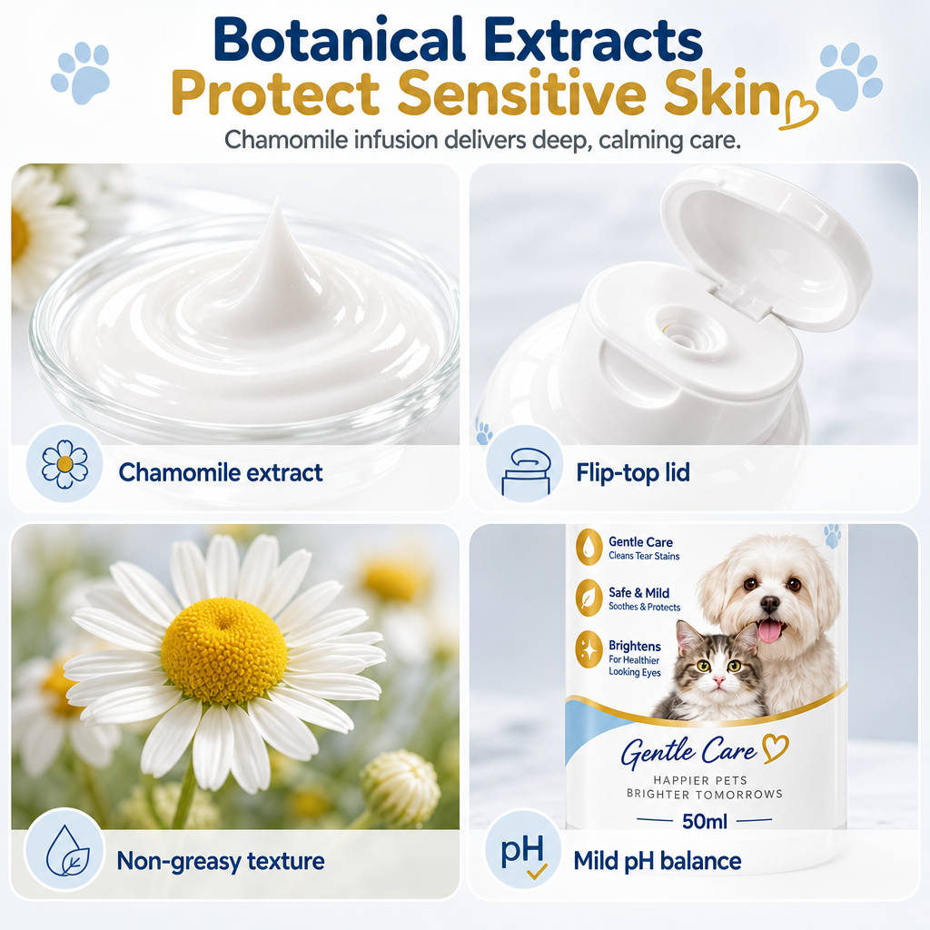 Remove Tear Stains Instantly! Gentle Pet Eye Cleansing Cream