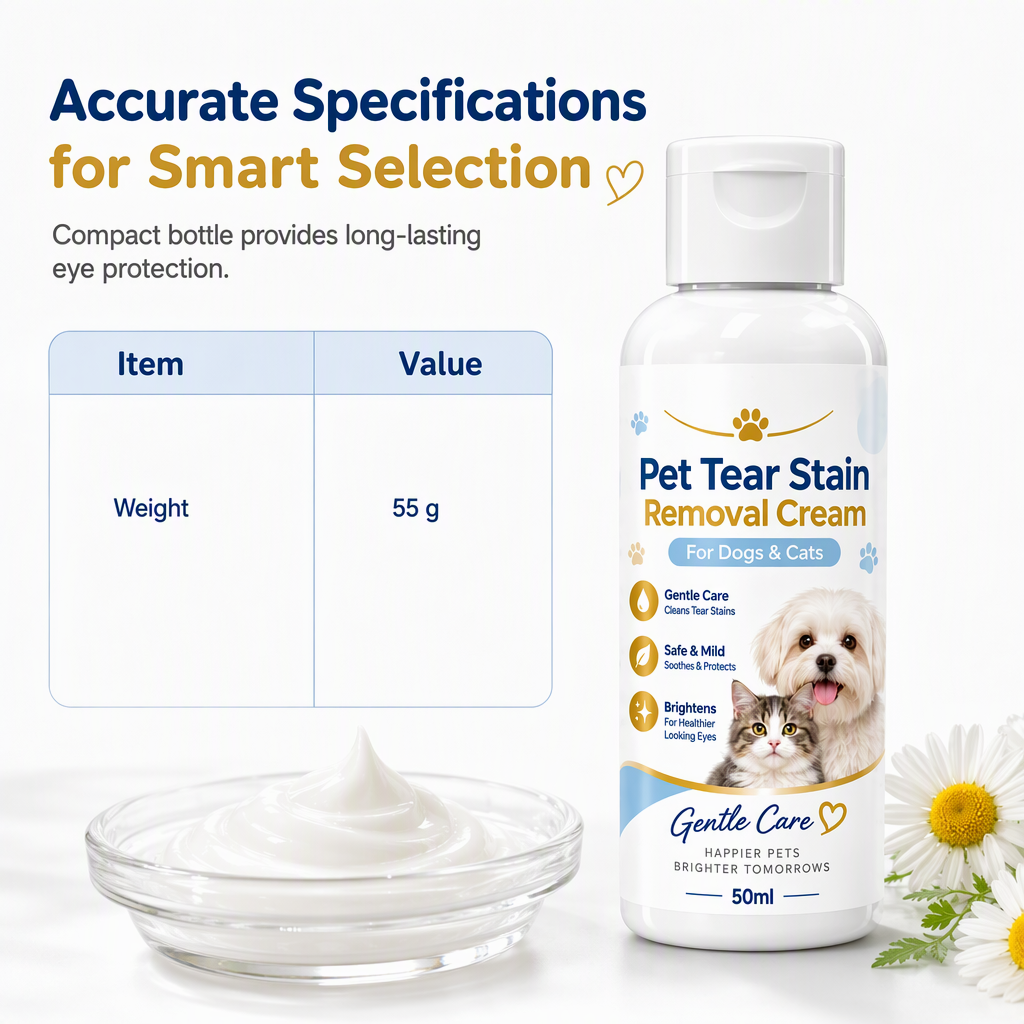Remove Tear Stains Instantly! Gentle Pet Eye Cleansing Cream