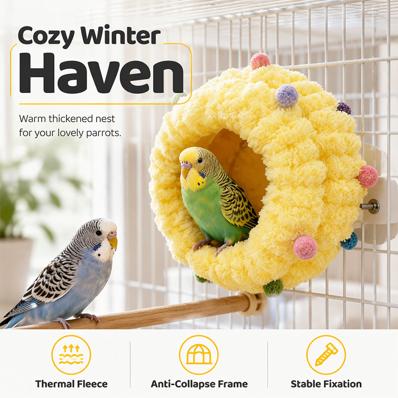 Give Birds Cozy Rest Instantly! Soft Fleece Hanging Bird Bed