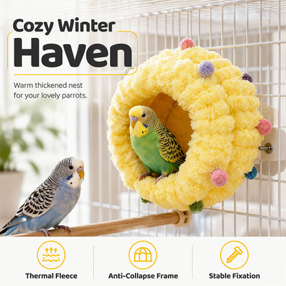 Give Birds Cozy Rest Instantly! Soft Fleece Hanging Bird Bed