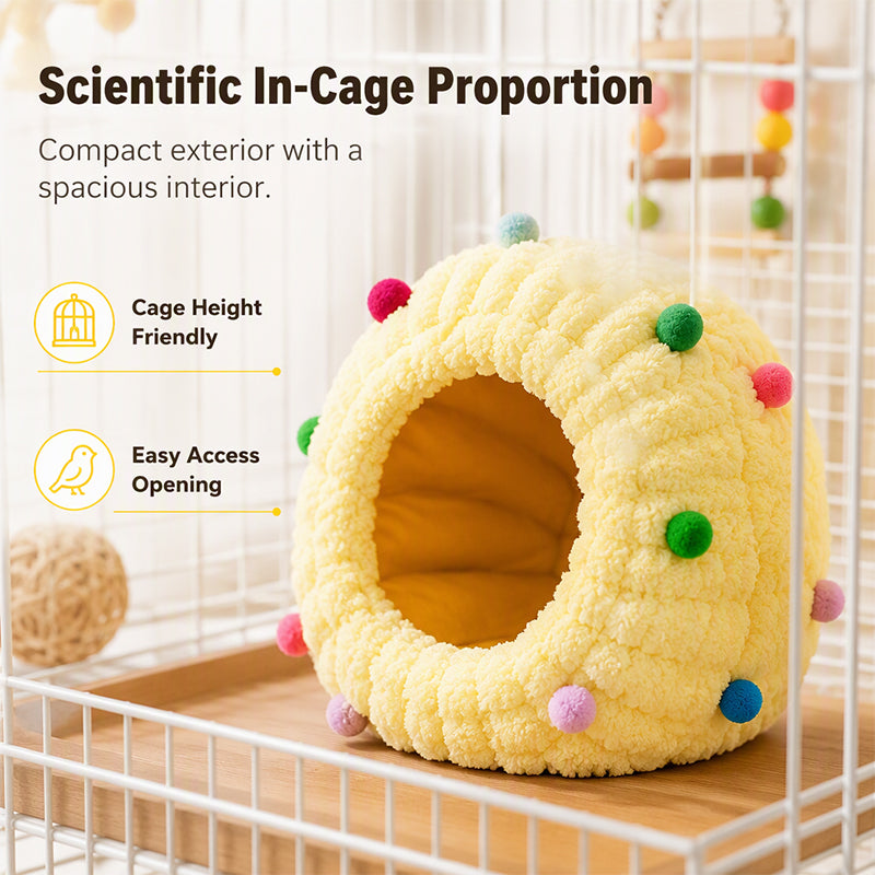Give Birds Cozy Rest Instantly! Soft Fleece Hanging Bird Bed