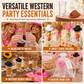 Toast In Style Instantly! Cowboy Boot Shot Glasses with Mini Hats