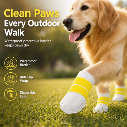 Keep Paws Clean Instantly! Disposable Waterproof Dog Paw Covers