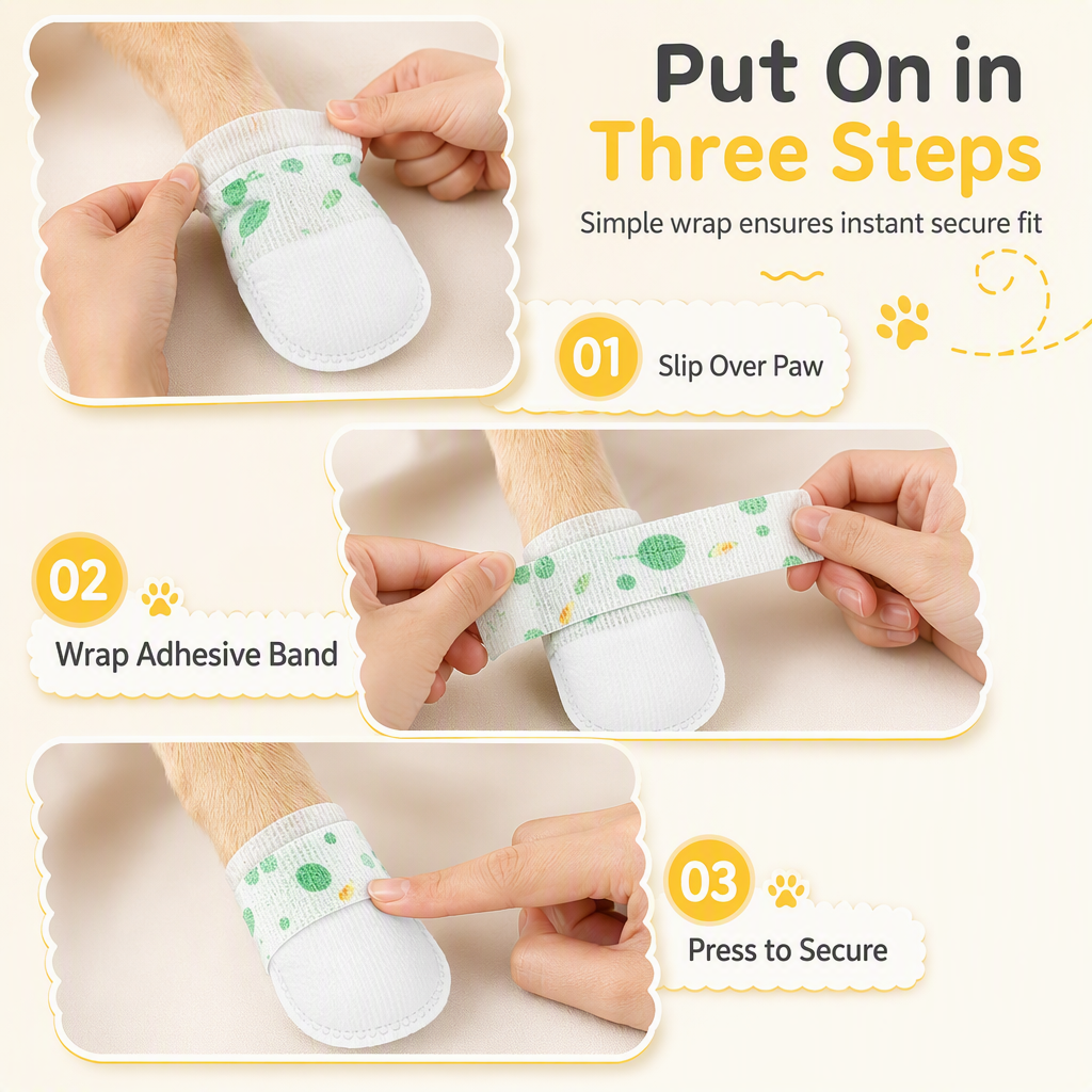 Keep Paws Clean Instantly! Disposable Waterproof Dog Paw Covers