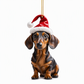 Trim Your Tree Instantly! Shatterproof Acrylic Dachshund Ornament（3-Pack）