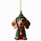 Trim Your Tree Instantly! Shatterproof Acrylic Dachshund Ornament（3-Pack）