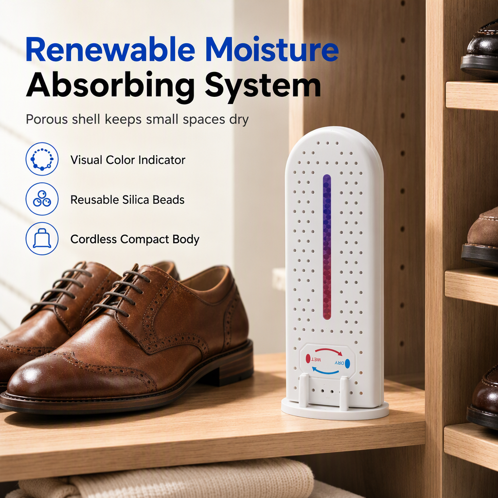 Stop Musty Odors Instantly! Reusable Mini USB Dehumidifier