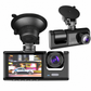 Record Every Angle Instantly! 3-Channel 1080P Car Dash Cam