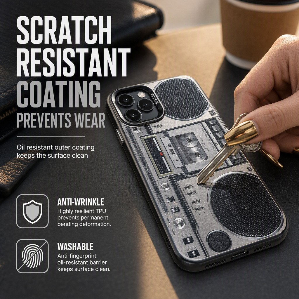 Stand Out Instantly! Retro Cassette Electroplated Phone Case