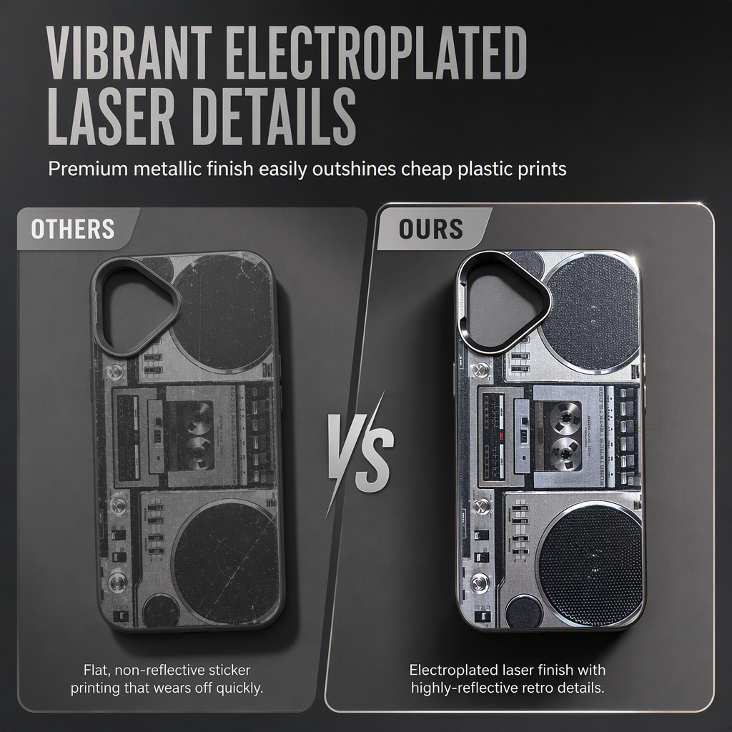 Stand Out Instantly! Retro Cassette Electroplated Phone Case