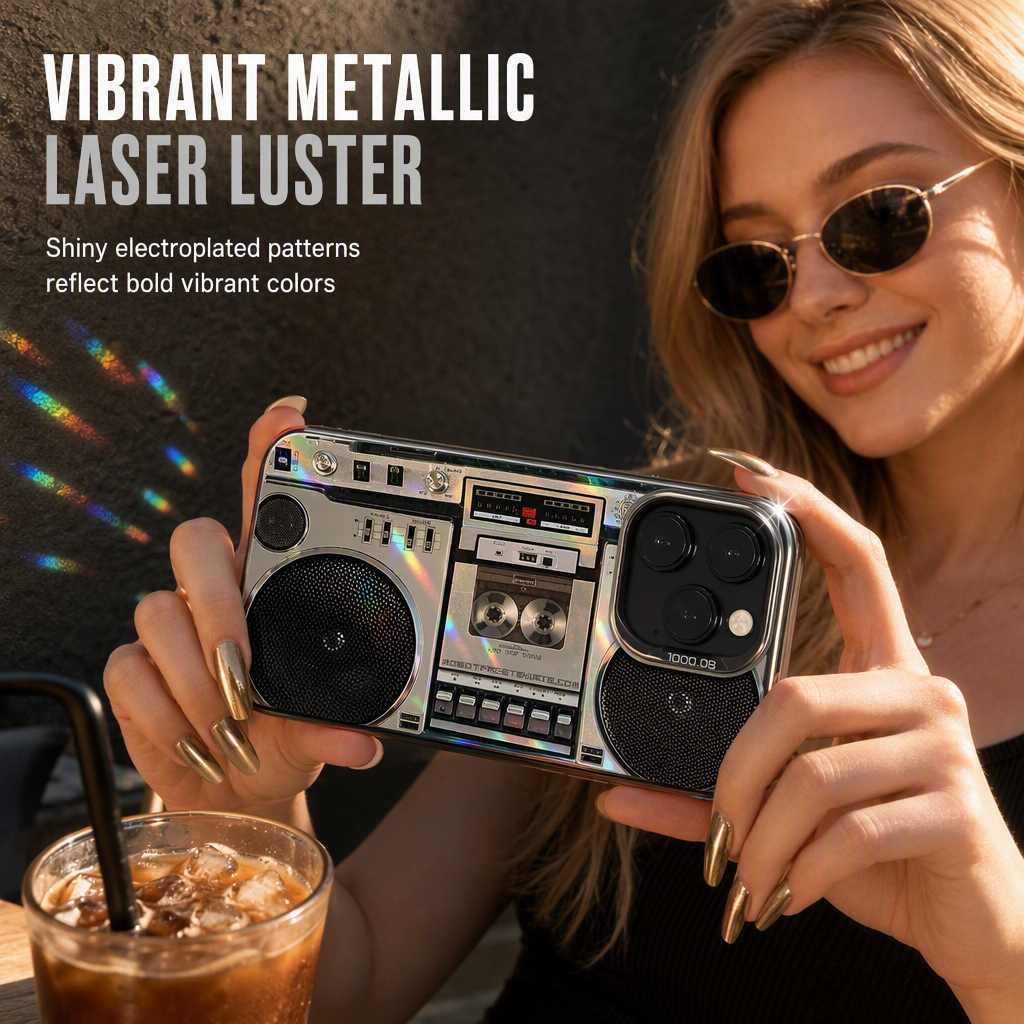 Stand Out Instantly! Retro Cassette Electroplated Phone Case