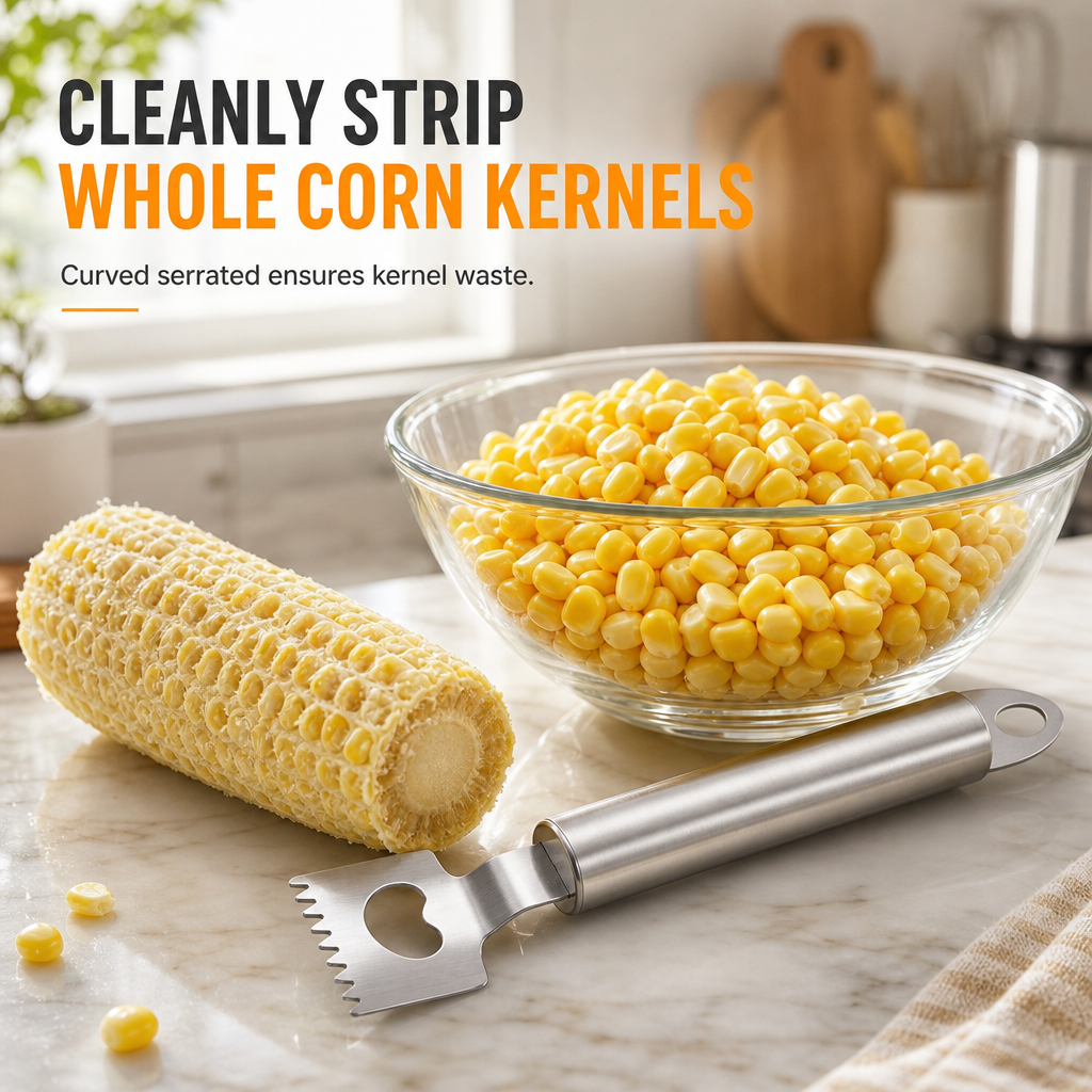 Strip Corn Instantly! 2-in-1 Stainless Steel Corn Peeler & Bottle Opener