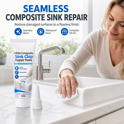 Repair Sink Cracks Instantly! White Composite Repair Paste