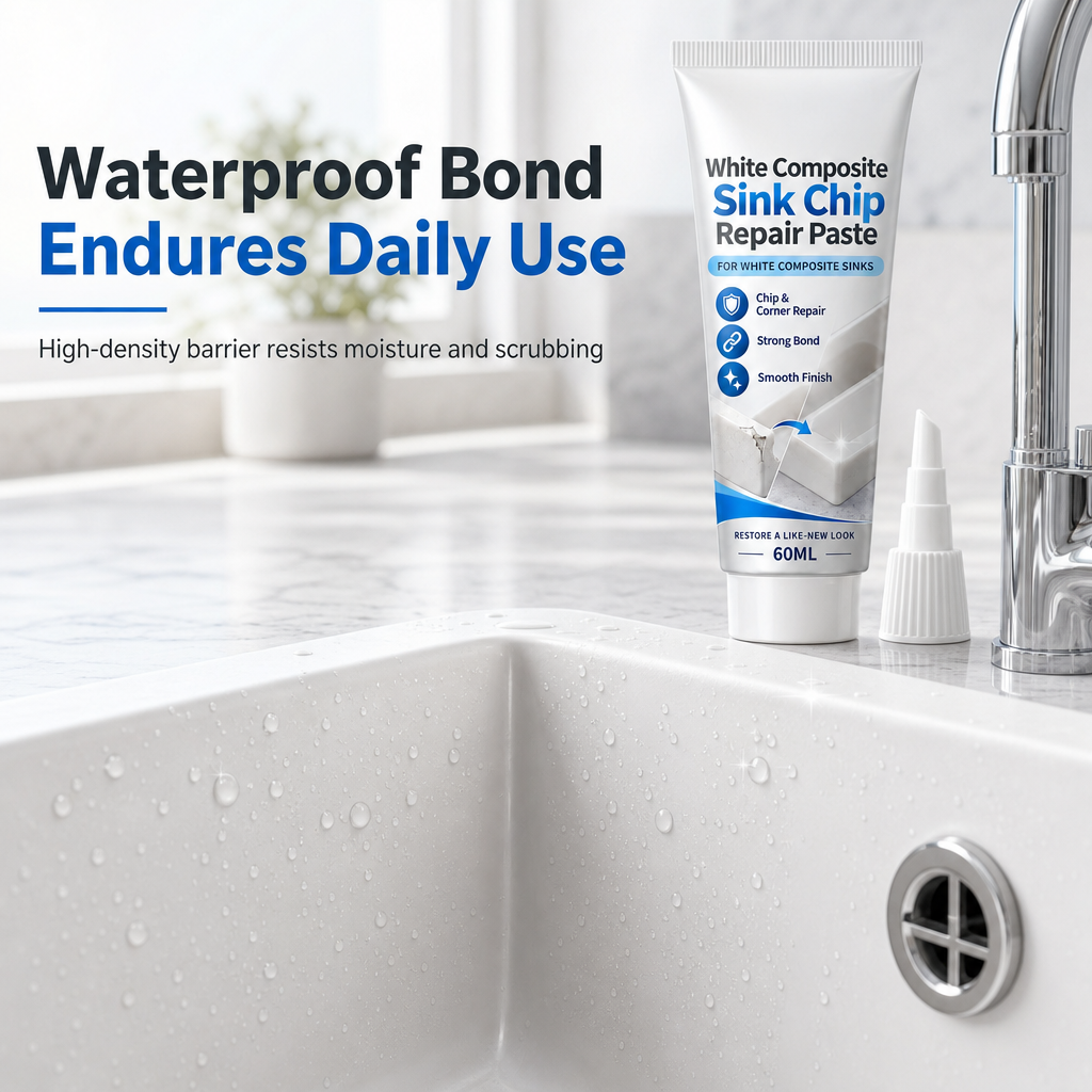 Repair Sink Cracks Instantly! White Composite Repair Paste