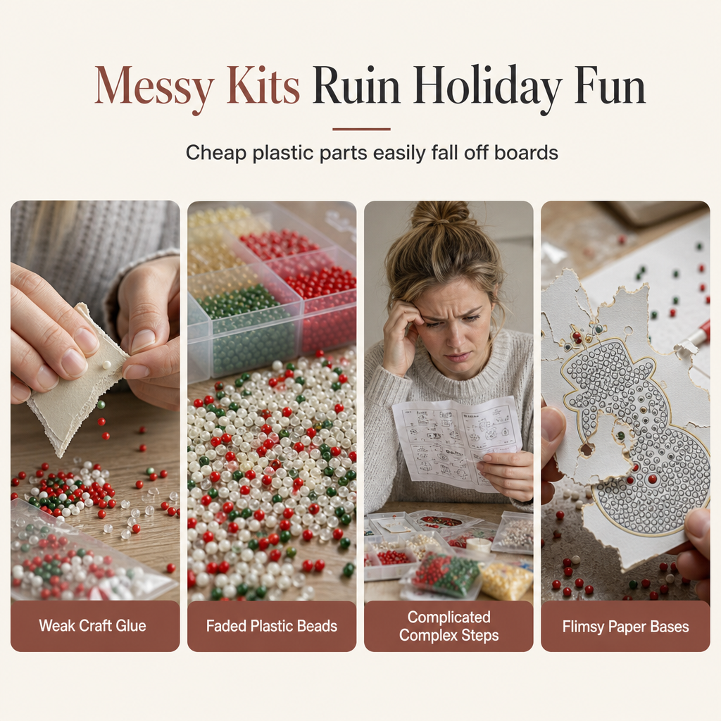 Craft Sparkling Ornaments Instantly! Christmas Pearl Art DIY Kit