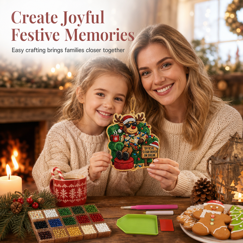 Craft Sparkling Ornaments Instantly! Christmas Pearl Art DIY Kit
