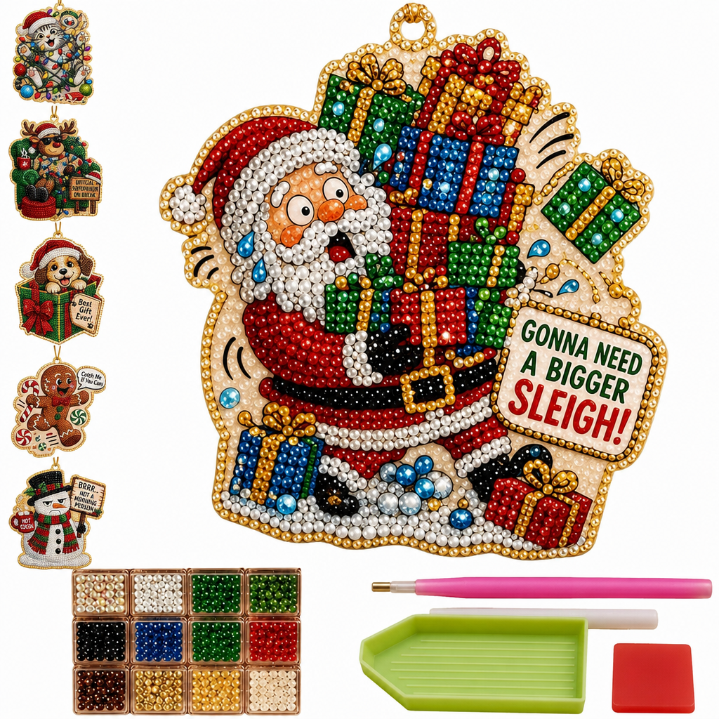 Craft Sparkling Ornaments Instantly! Christmas Pearl Art DIY Kit