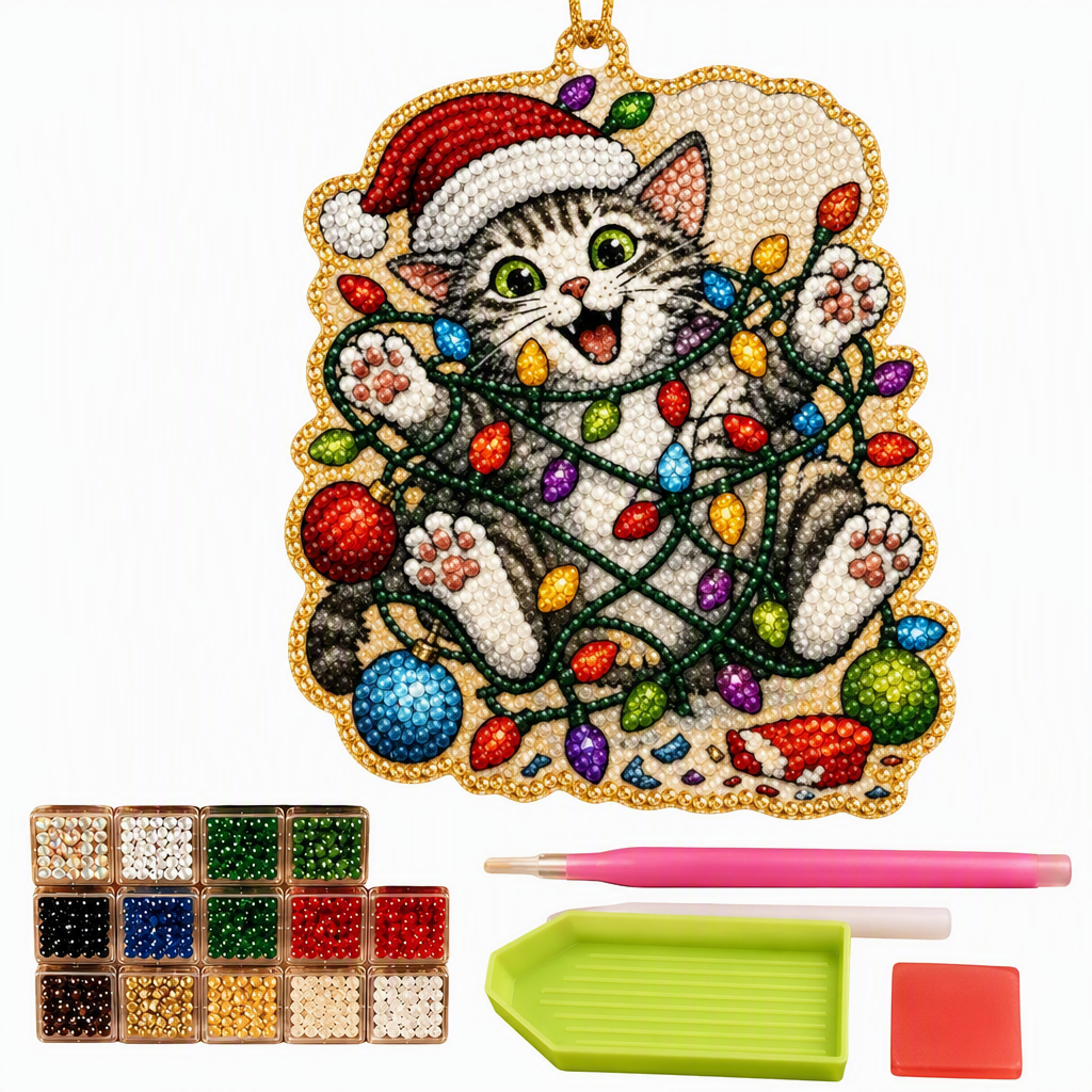 Craft Sparkling Ornaments Instantly! Christmas Pearl Art DIY Kit