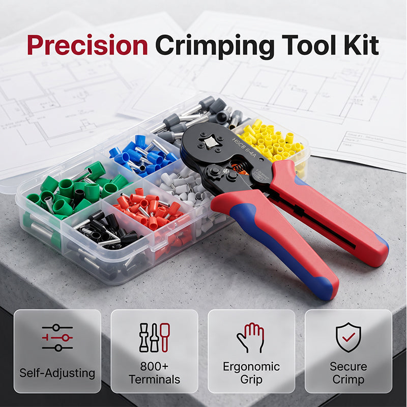 Crimp Wires Instantly! 200-Piece Ferrule Crimping Kit