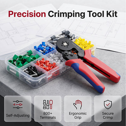 Crimp Wires Instantly! 200-Piece Ferrule Crimping Kit