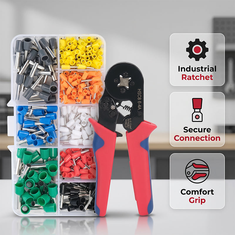 Crimp Wires Instantly! 200-Piece Ferrule Crimping Kit