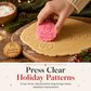 Press Crisp Holiday Cookies Instantly! 10-Shape Christmas Cookie Stamp Set