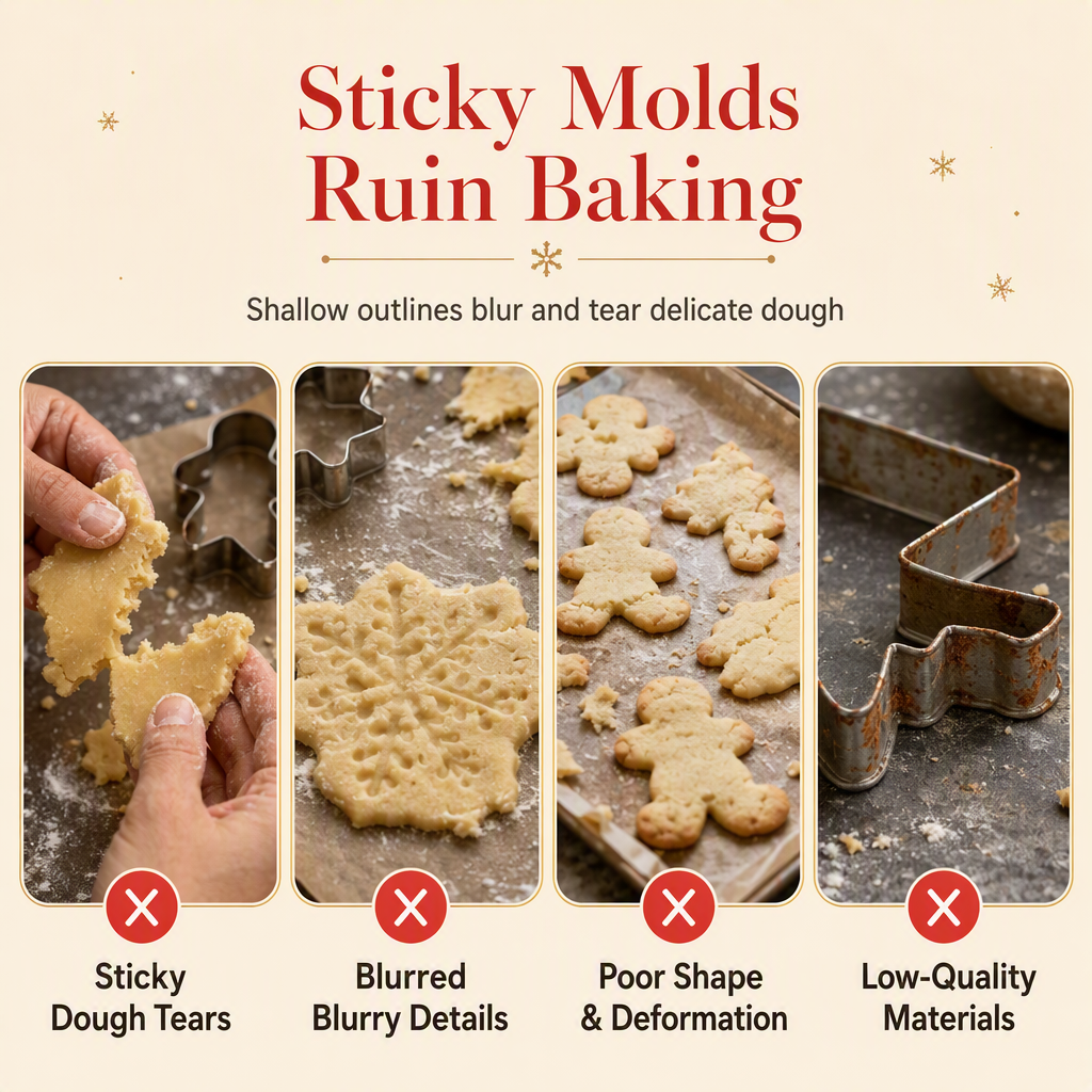 Press Crisp Holiday Cookies Instantly! 10-Shape Christmas Cookie Stamp Set