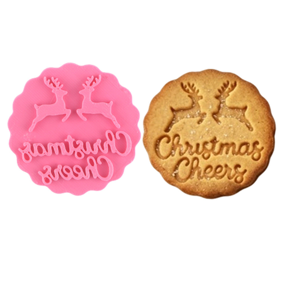 Press Crisp Holiday Cookies Instantly! 10-Shape Christmas Cookie Stamp Set