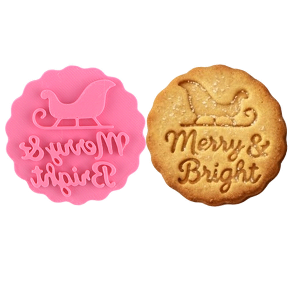 Press Crisp Holiday Cookies Instantly! 10-Shape Christmas Cookie Stamp Set