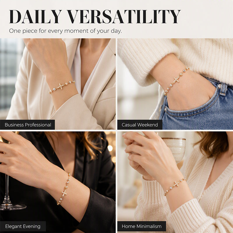 Add Elegant Style Instantly! Adjustable Beaded Bracelet