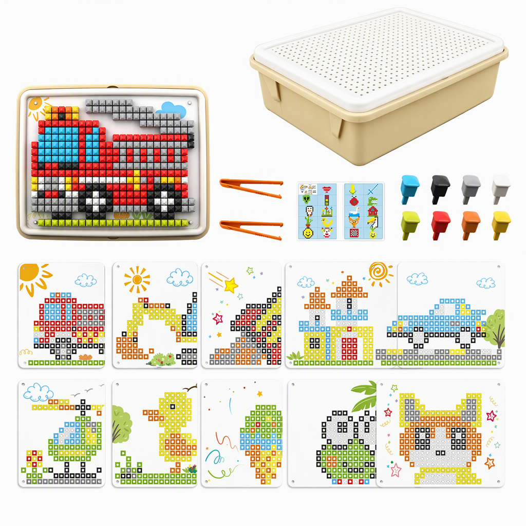 Create Festive Art Instantly! No-Mess Christmas Pegboard Kit